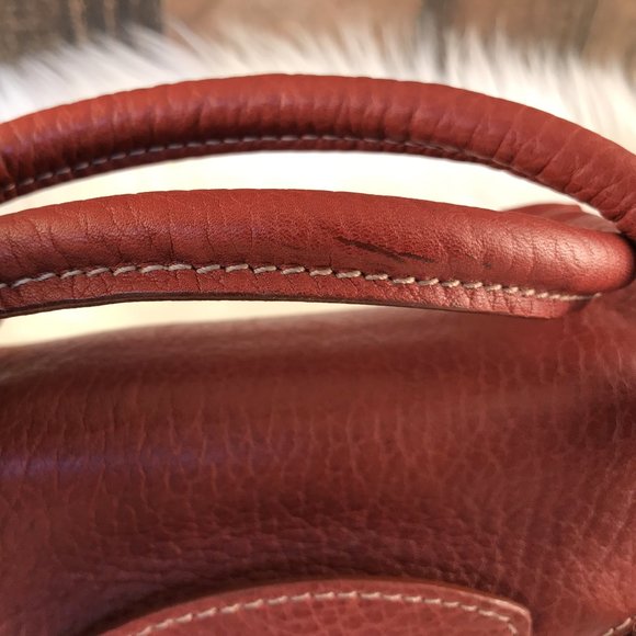 Dolce & Gabbana Cognac Pebbled Leather Satchel - Picture 10 of 16